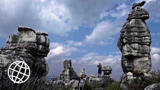 Stone Forest Kunming China Amazing Places 4K [upl. by Akkire]