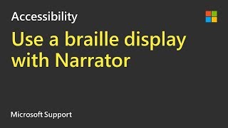 Set up Narrator on your refreshable braille display in Windows 10 Microsoft [upl. by Egrog]