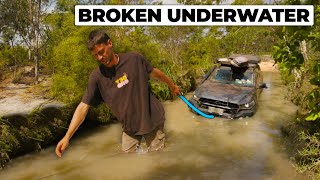 FLOODED Our 4x4 in Cape York SOLO Water In Engine [upl. by Tebor]