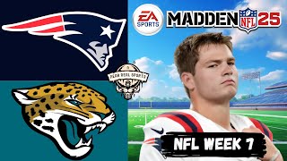 PATRIOTS vs JAGUARS  NFL WEEK 7  MADDEN 25 Predictions [upl. by Malissia]