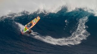 Windsurfing Huge Waves at Jaws  Jason Polakow Chronicles [upl. by Jaddan]