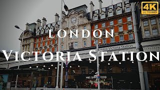 London Victoria Station Walk Through England 4K [upl. by Kenti]