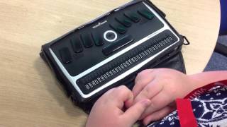 The Braillenote Apex How the Refreshable Braille Display Works [upl. by Edak651]