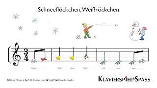 Schneeflöckchen Weißröckchen Weihnachtslieder Klavier [upl. by Wake656]