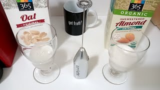 Oat Milk vs Almond Milk part 2 Frothing Test [upl. by Verney]