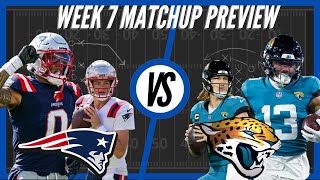 New England Patriots vs Jacksonville Jaguars  Week 7 Preview [upl. by Nnybor797]