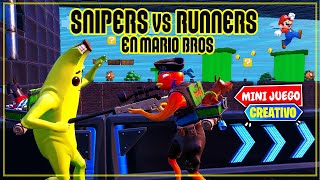 SUPER MARIO SNIPER VS CORREDORES FORTNITE MINIJUEGOS [upl. by Atyekram]