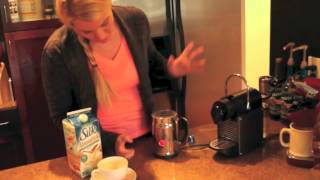 Nespresso Aeroccino Plus Frother Review Frothing Almond Milk [upl. by Sarina]